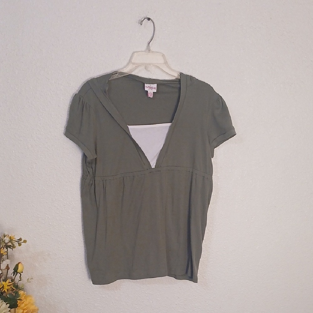 One Step Ahead Khaki Short Sleeve Tee
